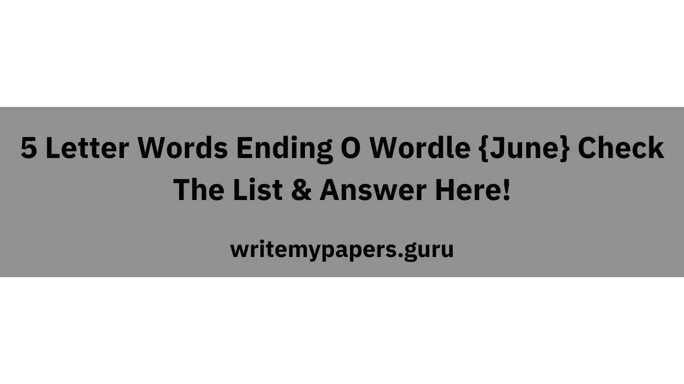 5 Letter Words Ending O Wordle