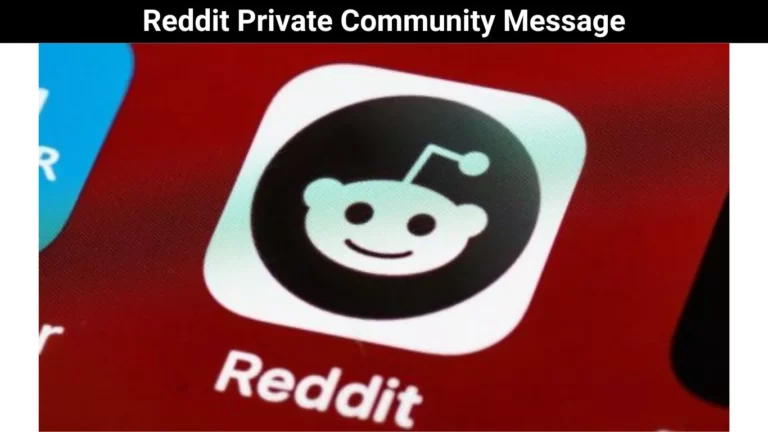 Reddit Private Community Message
